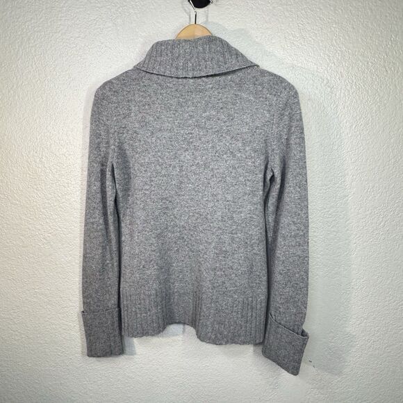 Only Mine 100%  2 Ply Cashmere Sweater Gray Turtleneck Soft Cozy Y2K Women S - Picture 3 of 8